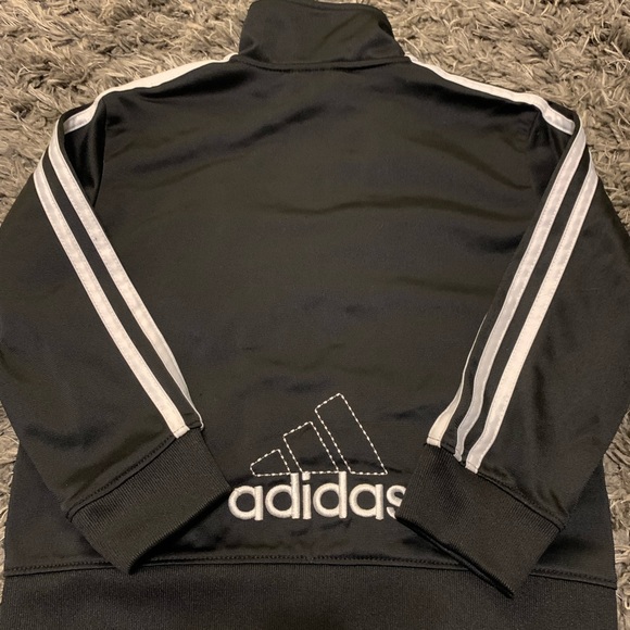 Adidas Track Jacket Toddler 4T Black/White - Picture 2 of 4